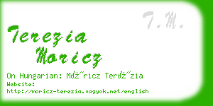 terezia moricz business card